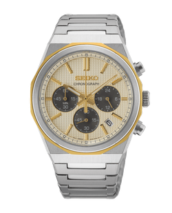 Reloj Seiko Hombre HGK001P1 Acero Bicolor Dorado Cronógrafo Analógico