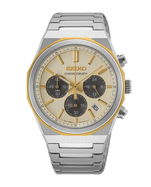 Reloj Seiko Hombre HGK001P1 Acero Bicolor Dorado Cronógrafo Analógico