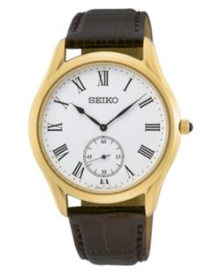Reloj Seiko Hombre SRK050P1 Neo Classic Números Romanos Piel Marrón