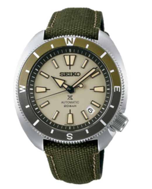 Seiko Men's Watch SRPG13K1 Prospex Land Tortoise Automatic Khaki