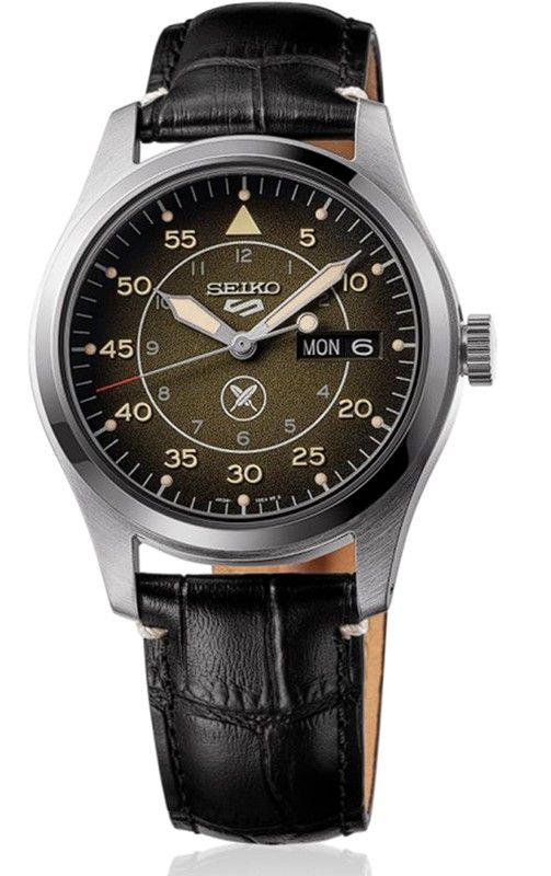 Seiko Men's SRPL31K1 5 Sport Limited Edition Black Leather Watch