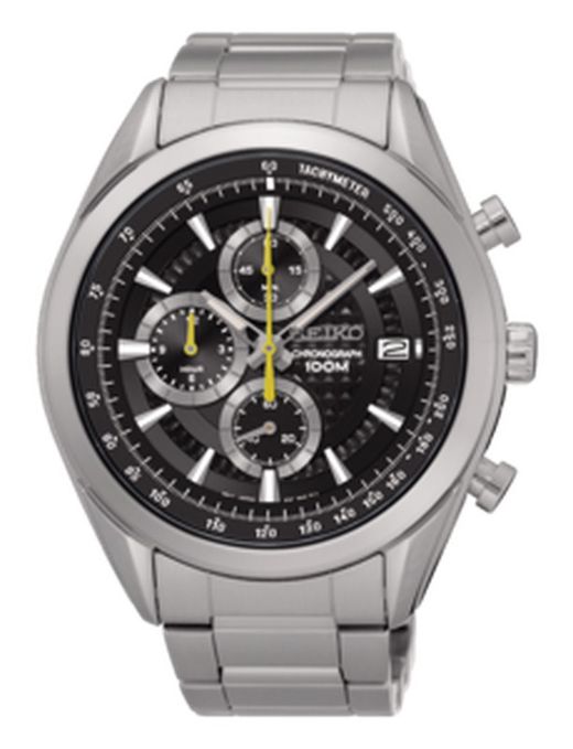 Seiko Men's Watch SSB175P1 Neo Sport Quartz Chrono Black