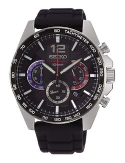 Seiko Herreur SSB347P1 Neo Sport Quartz Chrono Bezel Black