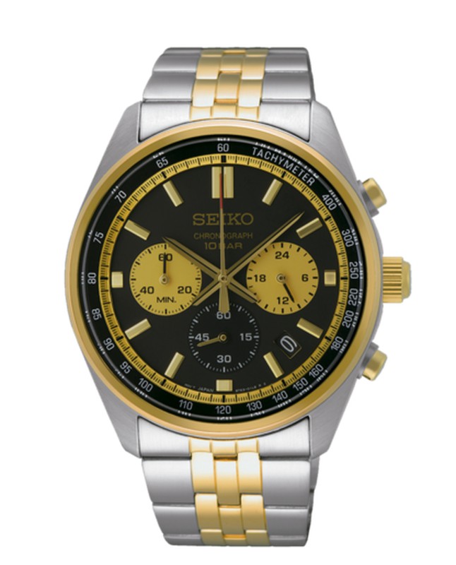 Reloj Seiko Hombre SSB430P1 Sport Bicolor Plateado Dorado — Joyeriacanovas