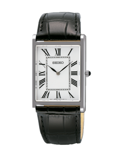 Reloj Seiko Hombre SWR103P1 Neo Classic Piel Negra Acero Analógico