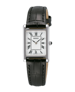 Reloj Seiko Mujer SWR107P1 Neo Classic Piel Negra Acero Analógico