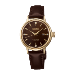Reloj Seiko Mujer SRE020J1 Piel Marrón Acero Dorado Automático 2R05