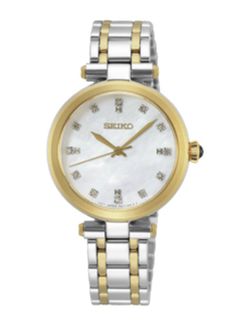 Reloj Seiko Mujer SRZ532P1 Ladies Cuarzo 12 Diamantes MOP