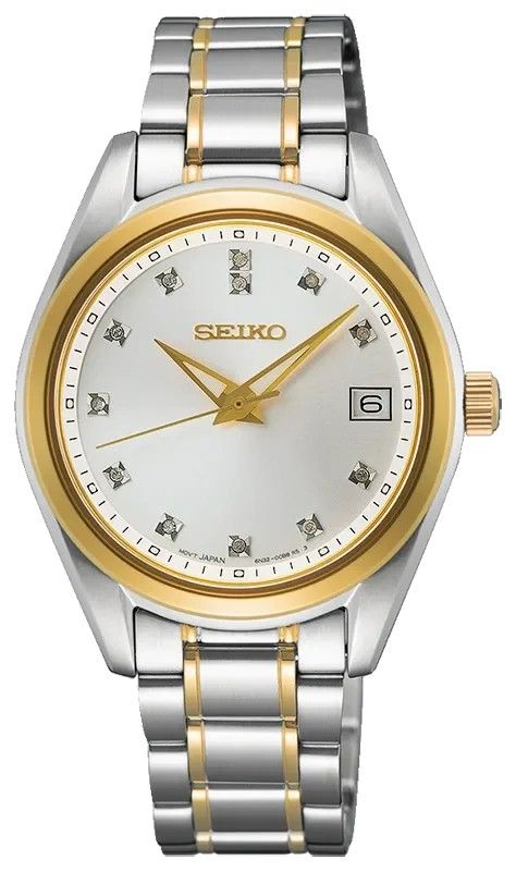 Montre Seiko pour femme SUR582P1, acier bicolore, or — Joyeriacanovas