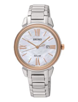 Reloj Seiko Mujer SUT326P1 Solar Bicolor MOP