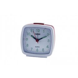 Reloj Suzuki Despertador CS-261-B  Blanco Bicolor Rojo