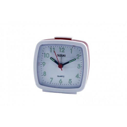 Suzuki Alarm Clock CS-261-B White Two-tone Red
