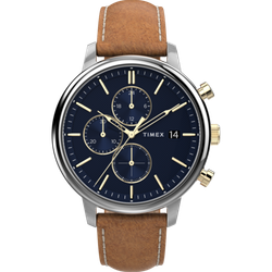 Reloj Timex Hombre TW2U39000 Piel Marrón Cronógrafo Analógico