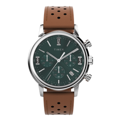 Reloj Timex Hombre TW2W10100A Piel Marrón Cronógrafo Acero Analógico