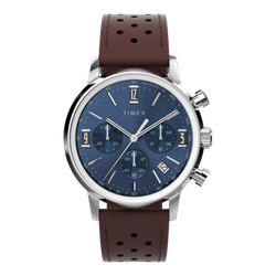 Reloj Timex Hombre TW2W10200A Piel Marrón Cronógrafo Acero Analógico