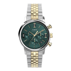 Reloj Timex Hombre TW2W60000A Cronógrafo Acero Bicolor Dorado Analógico