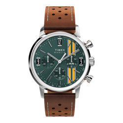 Reloj Timex Hombre TW2W99100A Piel Marrón Cronógrafo Acero Analógico