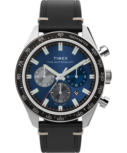 Reloj Timex Hombre TW2Y18600 Piel Negra Cronógrafo Acero Analógico