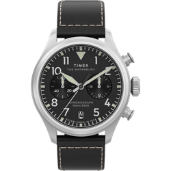 Reloj Timex Hombre TW2Y19000 Piel Negra Cronógrafo Acero Analógico