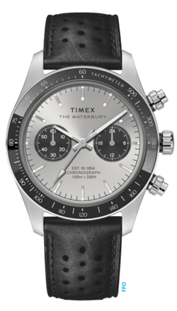 Reloj Timex Hombre TW2Y19300 Piel Negra Cronógrafo Acero Analógico