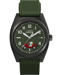 Reloj Timex Hombre TW2Y52500 Edición Snoopy Road Trip Sport Verde Acero Negro