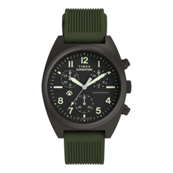 Reloj Timex Hombre TW2Y61100 Sport Verde Cronógrafo Acero Negro Analógico