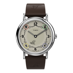 Reloj Timex Hombre TW2Y76300 Harry Potter Piel Marrón Latón Analógico