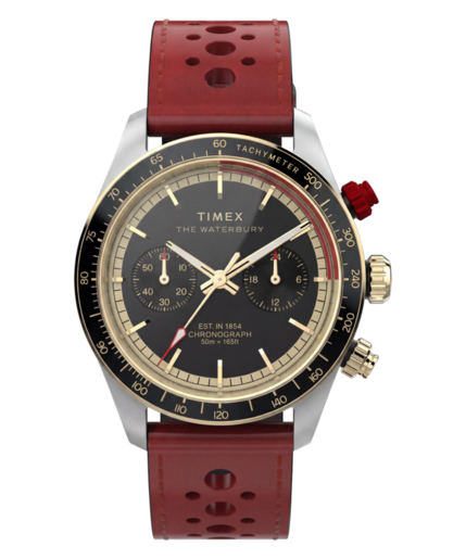 Reloj Timex Hombre TW2Y93400 Piel Roja Acero Analógico