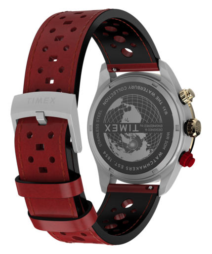Reloj Timex Hombre TW2Y93400 Piel Roja Acero Analógico