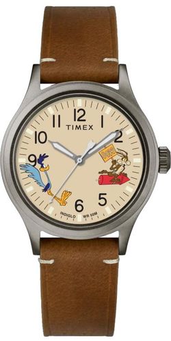 Reloj Timex Hombre TW2Y99400 Looney Tunes Road Runner & Wile E. Coyote Expedition Scout Acero Analógico