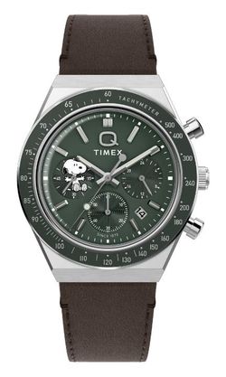 Reloj Timex Hombre TW6A04400 Peanuts Cronógrafo Acero Piel Marrón Analógico
