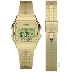 Reloj Timex Hombre TWG067500 T80 MM6 Acero Dorado Digital