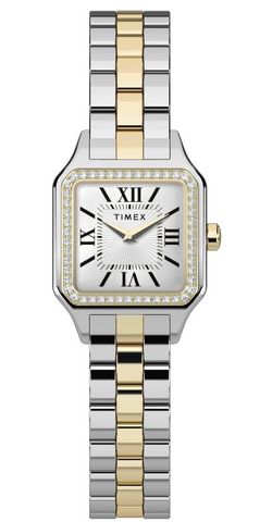 Reloj Timex Mujer TW2Y90400 Acero Bicolor Dorado Analógico