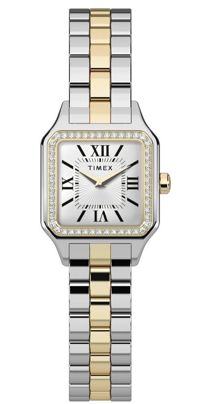 Reloj Timex Mujer TW2Y90400 Acero Bicolor Dorado Analógico