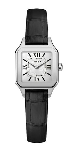 Reloj Timex Mujer TW2Y90600 Piel Negra Acero Analógico