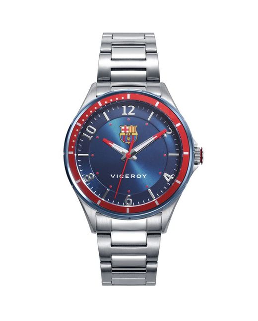 Reloj Viceroy Niño 471268-35 FC Barcelona Acero Plateado Bicolor Azul Analógico