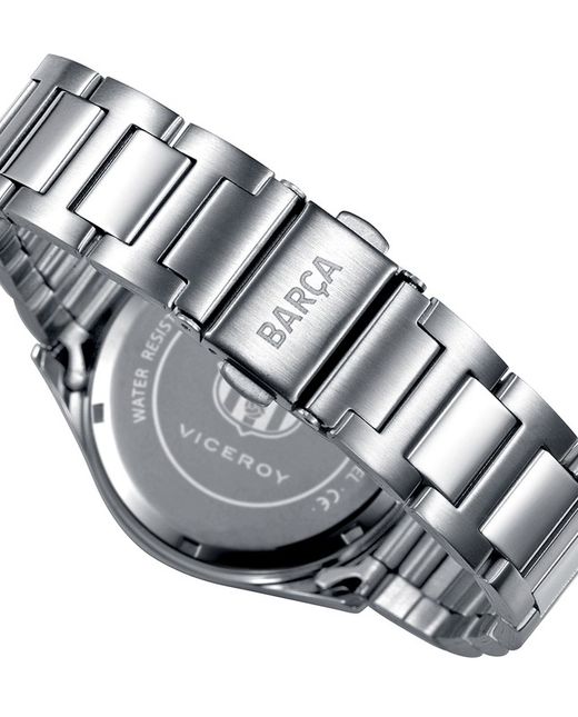 Reloj Viceroy Niño 471268-35 FC Barcelona Acero Plateado Bicolor Azul Analógico