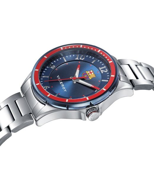Reloj Viceroy Niño 471268-35 FC Barcelona Acero Plateado Bicolor Azul Analógico