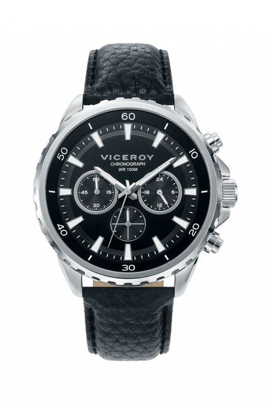Reloj Viceroy Hombre 401037 57 Piel Negra — Joyeria Canovas VICEROY 401037 57