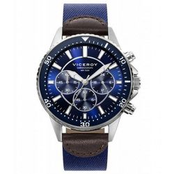 Viceroy herenhorloge 401069-37 Blauw leer