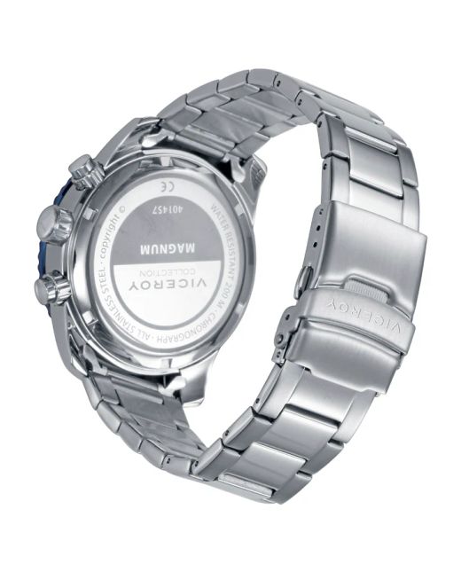Reloj Viceroy Hombre 401457-37 Cronógrafo Acero Bicolor Azul Analógico