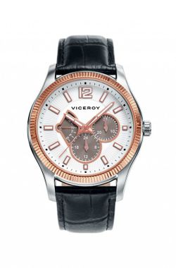 Reloj Viceroy Hombre 42253-05 Piel Negra