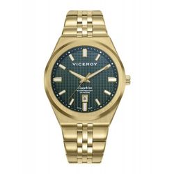 Reloj Viceroy Hombre 45115-97 Swiss Made Acero Dorado Analógico