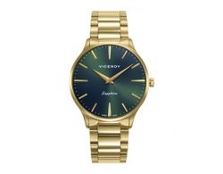 Reloj Viceroy Hombre 45119-67 Swiss Made Acero Dorado Analógico