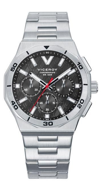 Reloj Viceroy Hombre 45129-57 Cronógrafo Acero Analógico