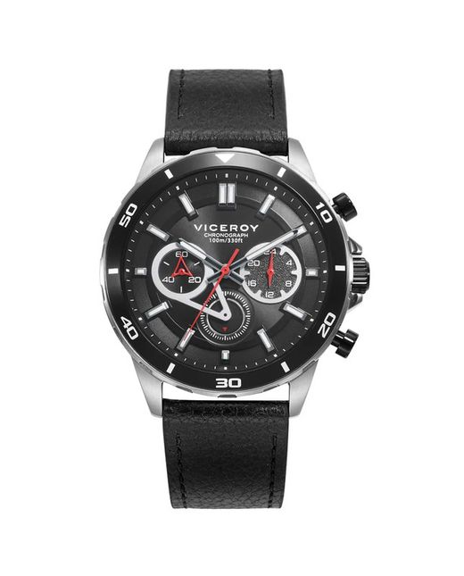 Viceroy Men's Watch 46845-57 Black Leather