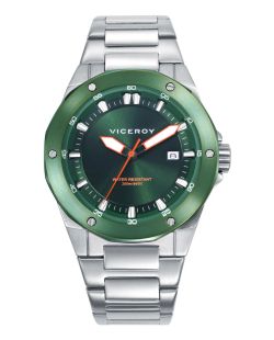 Reloj Viceroy Hombre 46851-67 Acero Bicolor Verde Analógico