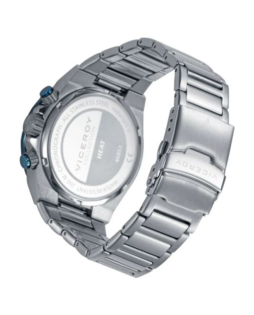 Reloj Viceroy Hombre 46853-37 Cronógrafo Acero Bicolor Azul Analógico