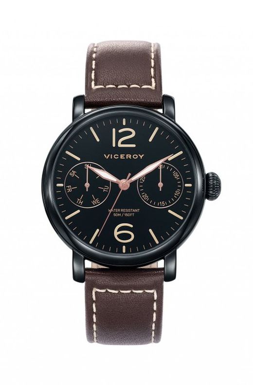 Relógio masculino Viceroy 471047-55 de couro marrom