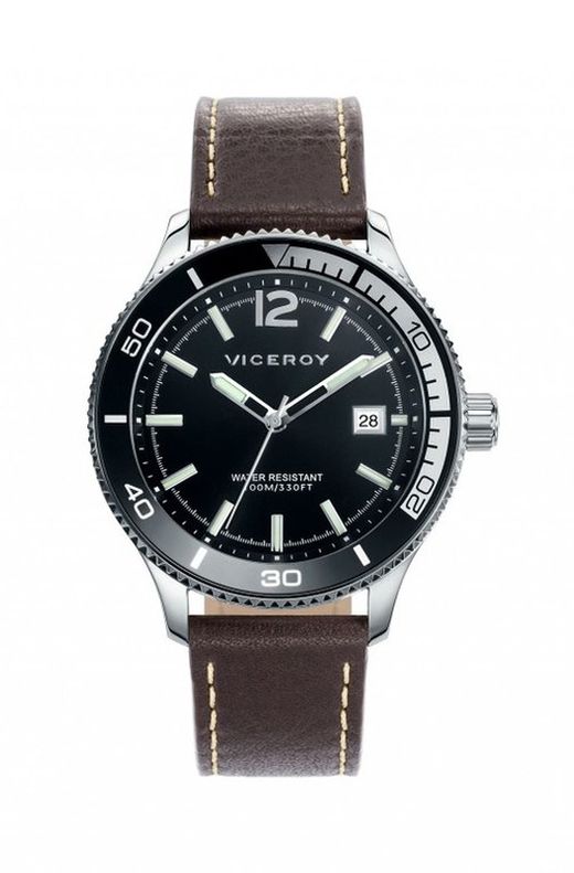 Viceroy herrklocka 471069-57 Magnumbrunt läder